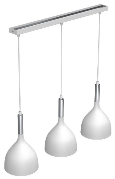 Lustră pe cablu NOAK 3xE27/60W/230V albă/aurie