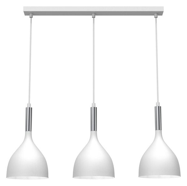 Lustră pe cablu NOAK 3xE27/60W/230V albă/aurie