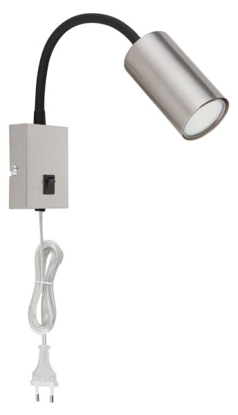 Lampă de perete flexibilă ROBBY 1xGU10/25W/230V neagră/crom Globo 57911W