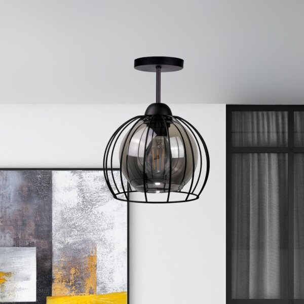 Lustră aplicată SOLO BLACK 1xE27/60W/230V