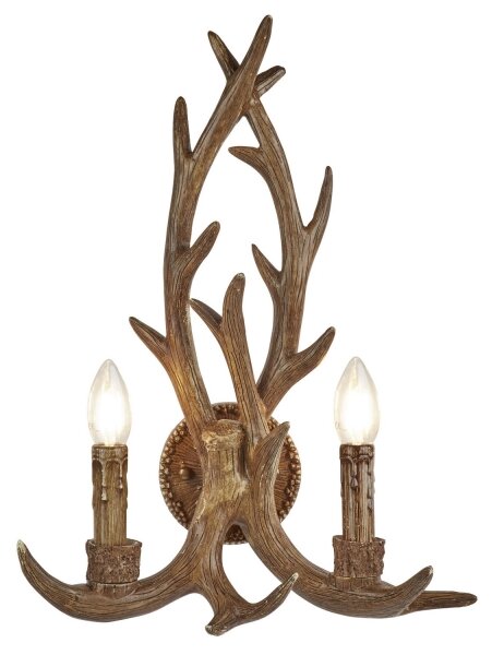 Aplică STAG 2xE14/40W/230V coarne de cerb Searchlight 6412-2BR