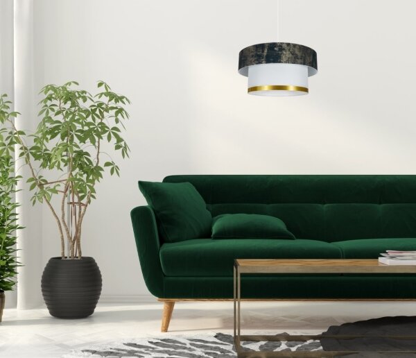Lustră pe cablu RESSA 1xE27/60W/230V verde