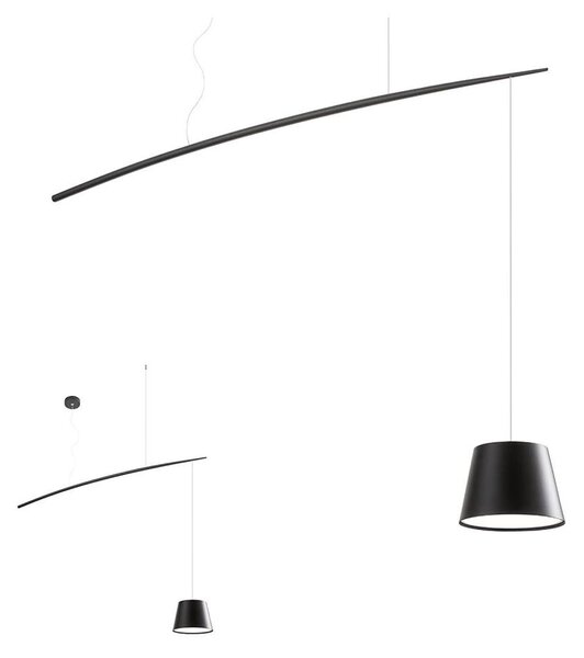 Lustră LED pe cablu LOLLI LED/6W/230V negru Redo 01-1498
