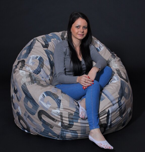 Fotoliu King Size, Material Textil - Army Scrabble