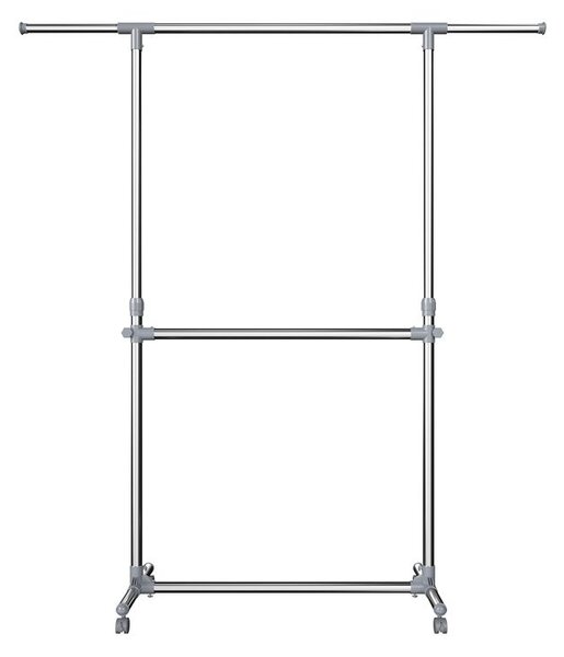 Suport pentru haine în două trepte JASON 93x49x113-198cm, argintiu SongmicsHome