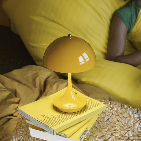 Louis Poulsen Panthella PORTABLE 160 V3, galben opac, reglabil, Galben, Camera de zi / sufragerie, Plastic, Design