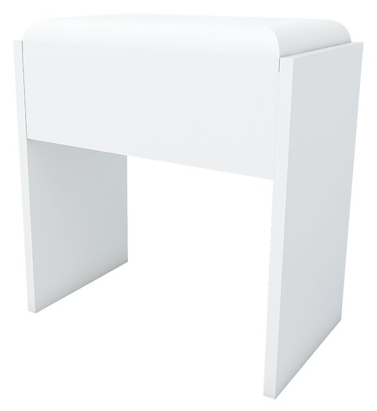 Scăun/taburet pentru masa de toaletă, alb