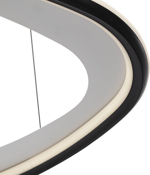Lampă suspendată de design neagră cu 3 trepte de intensitate luminoasă - Organico