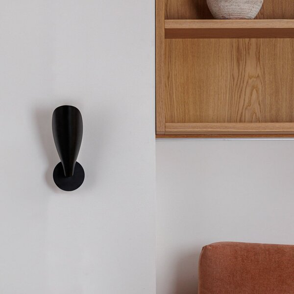 FARO BARCELONA Aplică de perete Liggera, negru, oțel, lățime 10,3 cm, reglabil, Negru, Camera de zi / sufragerie, Altele, Modern, Priză de perete top
