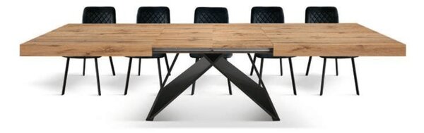 Masa Carole extensibila, picior Mdf - GRI CIMENT - 180 cm / 90 cm / 77 cm