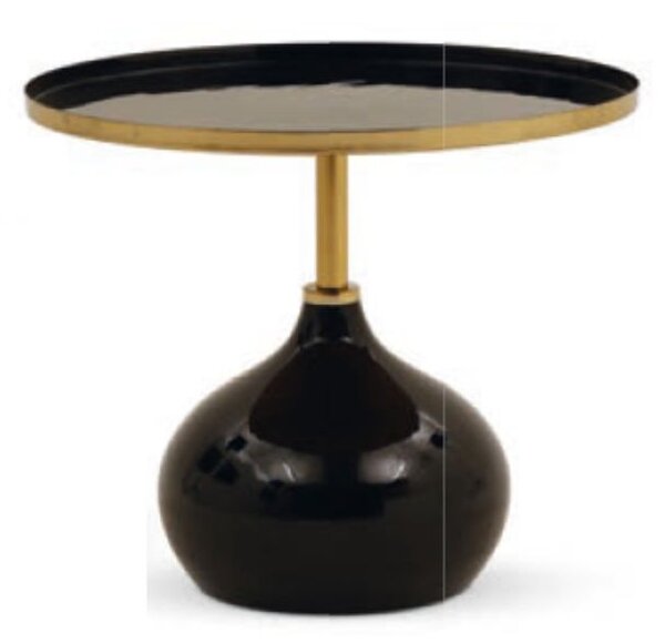 Masuta cafea Noir Eclipse metalica Ø 60 cm/ h 55 cm