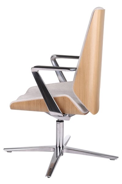 Scaun de conferință Moon Wood CF - Furnir de stejar