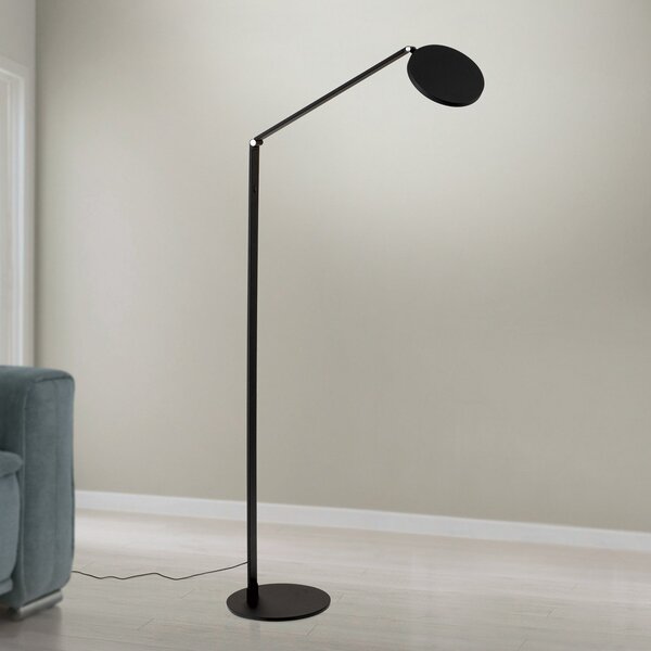 ORION Lampadar LED Fati, înălțime 136 cm, negru, aluminiu, dimabil, reglabil, Negru, Camera de zi / sufragerie, Aluminiu, Modern