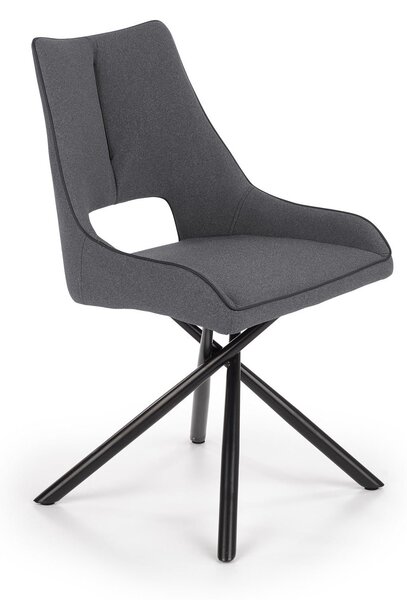 Scaun tapitat K409, gri inchis, 49x52x84 cm