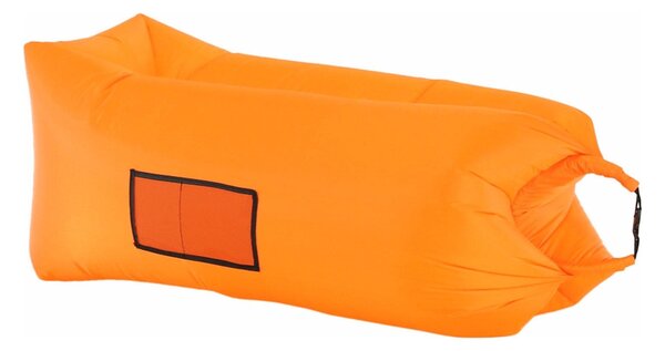 Fotoliu gonflabil LEBAG, nailon rezistent, portocaliu, 70x180/190/240 cm