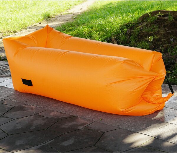Fotoliu gonflabil LEBAG, nailon rezistent, portocaliu, 70x180/190/240 cm