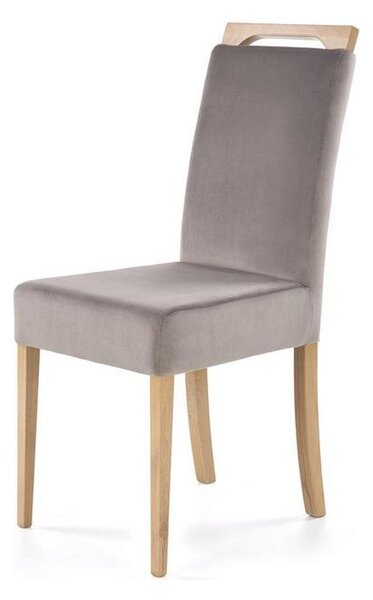 Scaun CLARION, stejar/auriu, 42X58X97 cm