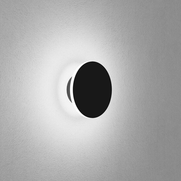 Egger Licht Aplică de perete EGG DLS Orbit, negru, Ø 12,5 cm, aluminiu 2.700 K, Negru, Camera de zi / sufragerie, Aluminiu, Modern