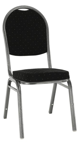 Scaun, stivuitor, material negru/ cadru gri, JEFF 3 NEW