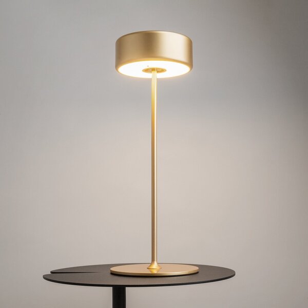 Maytoni Lampă de masă LED reîncărcabilă AI Collaboration, aluminiu, aur, reglabil, Auriu / Alamă, Camera de zi / sufragerie, Aluminiu, Modern