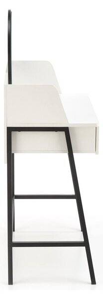 Masa de toaleta AGNES, alb/negru, PAL melaminat, 120x80x42 cm