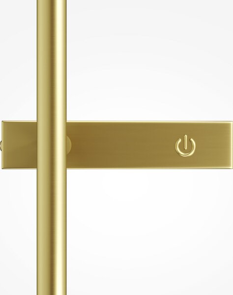 Maytoni Aplică de perete LED Touch, alamă, înălțime 48 cm, dimabil, reglabil, Auriu / Alamă, Camera de zi / sufragerie, Metal