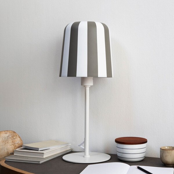 Lampă de masă Dyberg Larsen, Gry, Gri, Camera de zi, Metal, Design