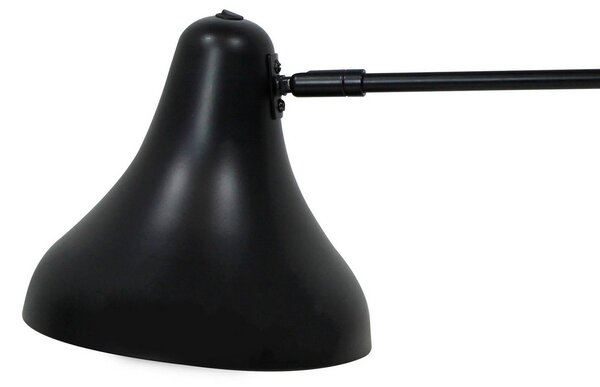 Dyberg Larsen aplică de perete Tokyo, negru, lățime 20 cm, metal, Negru, Camera de zi / sufragerie, Metal, Design