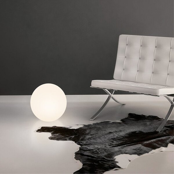 Linea Light LED lampă de podea Oh!, Ø 28 cm, E27, policarbonat, alb, Alb, Plastic