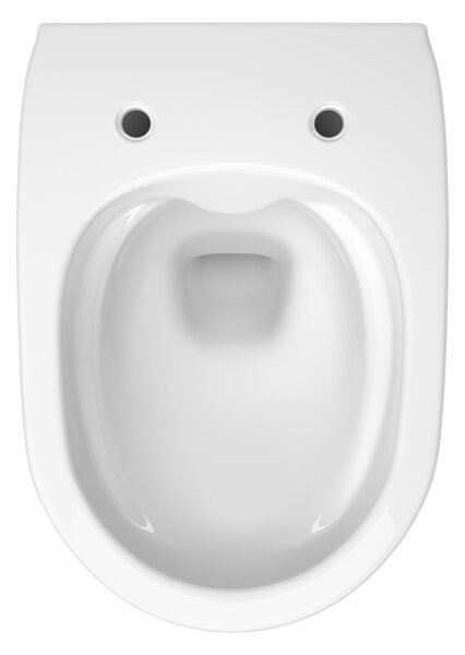 Cersanit Luna vas wc cu capac soft-close agăţat fără margine alb lucios S701-871