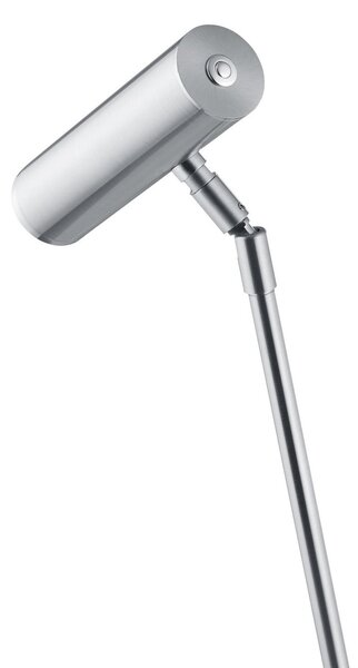 HELL Tom Pro LED lampă de masă, nichel mat, înălțime 47 cm, CCT, dimabil, reglabil, Gri, Camera de zi / sufragerie, Metal, Modern