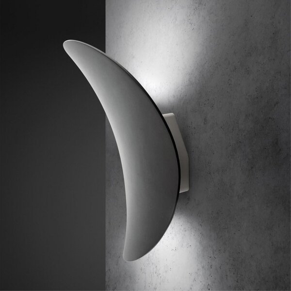 Linea Light Aplică de exterior cu LED Alba, gri, aluminiu, IP65, 3.000 K, Gri, Aluminiu, Modern
