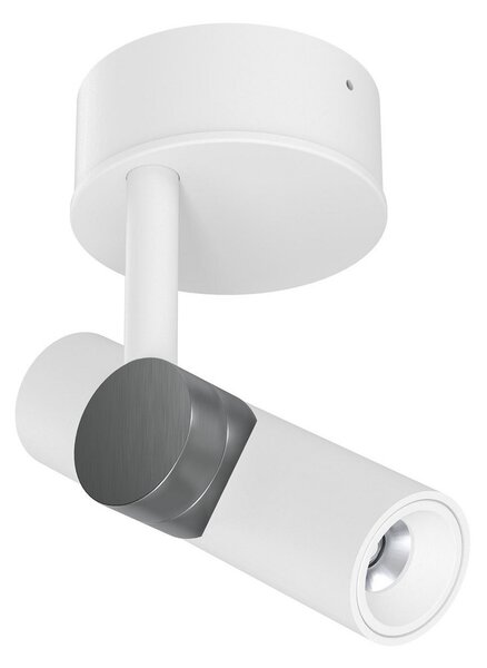 Linea Light Spot LED pentru tavan Goose, alb/color nichel, aluminiu, 2.700 K, Alb, Camera de zi / sufragerie, Aluminiu, Modern