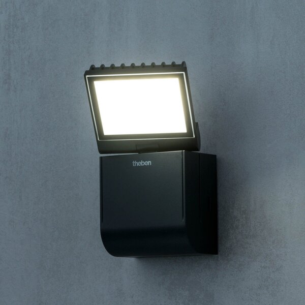 Theben LED lampă de perete pentru exterior theLeda S8-100L, negru, 4000 K, Negru, Plastic