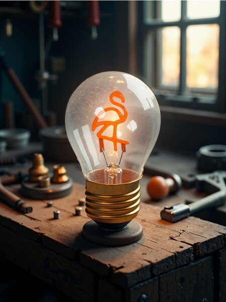 Sinsay - Lampă LED decorativă în formă de bec Edison - roz-pastel