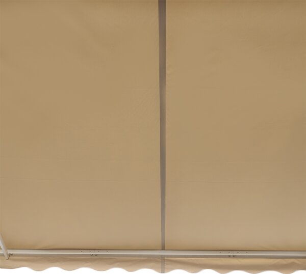 Outsunny Copertină Retractabilă pentru Terasă cu Manivelă Manuală, Rezistentă la Apă, Structură Metalică și Aluminiu, 4x2.5m, Bej | Aosom Romania