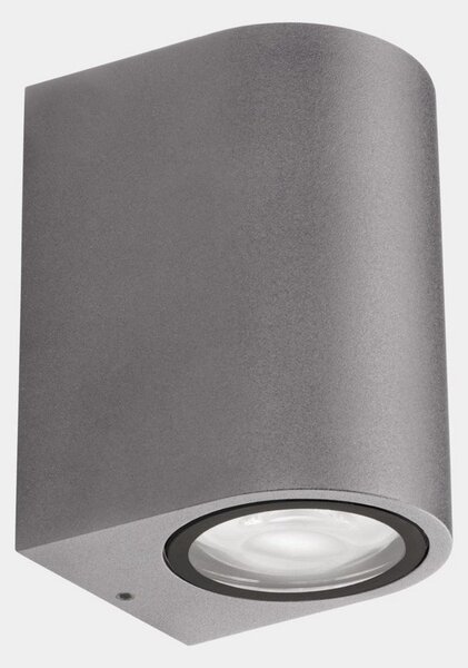 LEDS-C4 Lampă de perete pentru exterior Eko Single, gri, lățime 7 cm, aluminiu, reglabil, Gri, Aluminiu, Modern