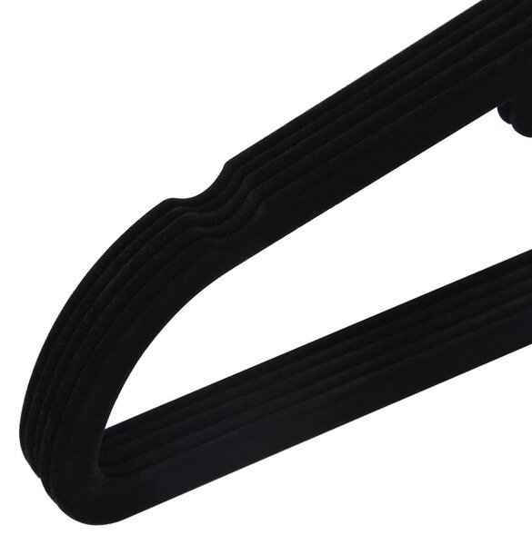 Set de 50 umerase de catifea, Songmics, Negru, 42.7x22x0.6 cm