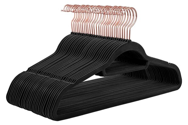 Set umerase de catifea Songmics Negru 42.7x22x0.6 cm