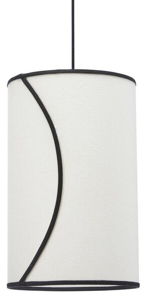 PR Home Lampă suspendată Ava, Ø 30 cm, bumbac organic, crem, reglabil, Bej, Camera de zi / sufragerie, Țesătură / Textil