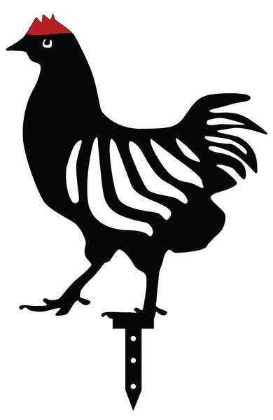 Set decorativ de accesorii metalice pentru grădină Chick (Negru). 1083005