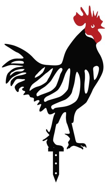 Set decorativ de accesorii metalice pentru grădină Chick (Negru). 1083005