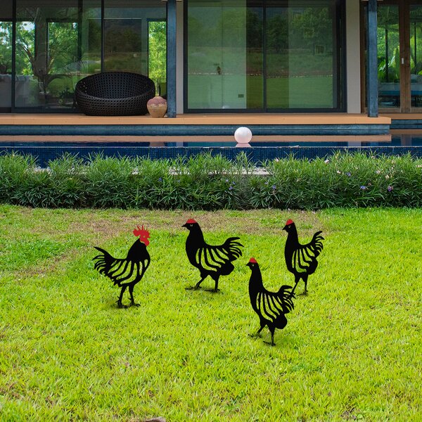 Set decorativ de accesorii metalice pentru grădină Chick (Negru). 1083005