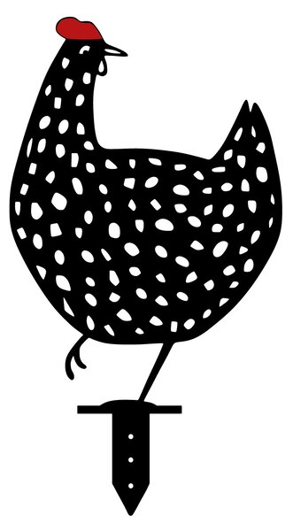 Set decorativ de accesorii metalice pentru grădină Chick (Negru). 1083190