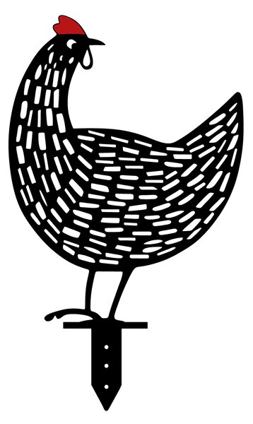 Set decorativ de accesorii metalice pentru grădină Chick (Negru). 1083190