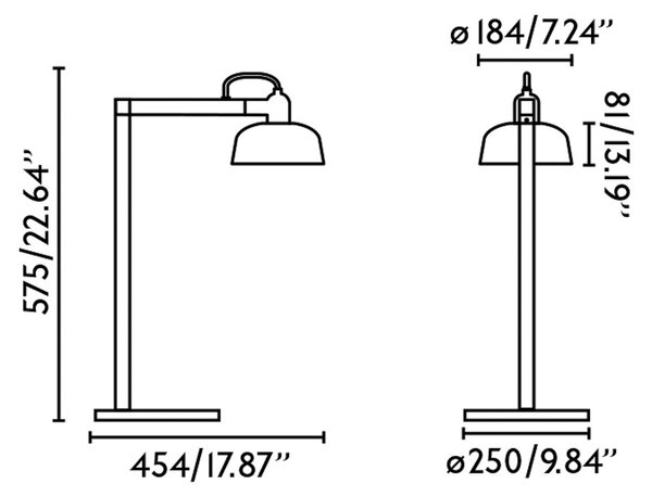 FARO BARCELONA Lampă de masă Tatawin, negru, oțel/vidră, înălțime 57,5 cm, Negru, Camera de zi / sufragerie, Sticlă, Modern