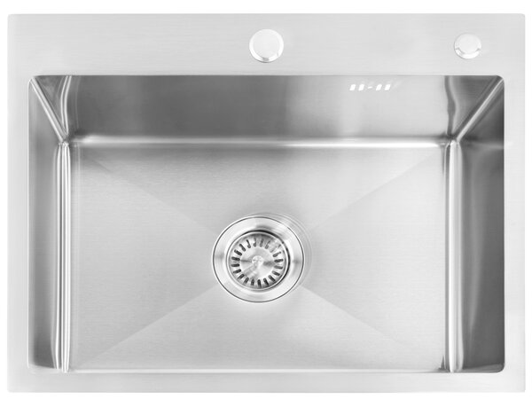 Rea Liam, chiuveta de bucatarie otel 530x450x200mm + sifon, otel periat, ZLE-06006