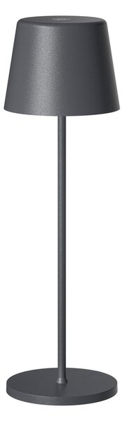 Tint Müller Licht LED lampă de masă reîncărcabilă Dalia, aluminiu antracit, reglabil, Negru, Camera de zi / sufragerie, Aluminiu