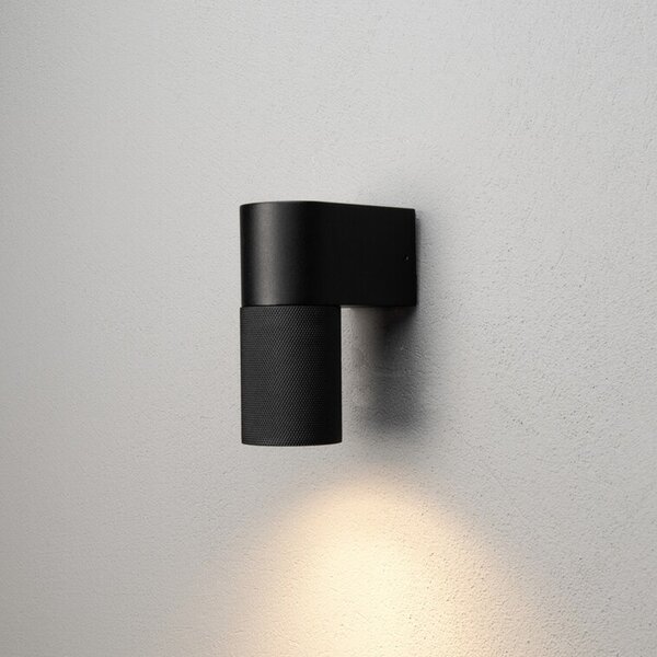 Konstsmide Lampă de perete pentru exterior Temi, negru, lățime 11 cm, aluminiu, reglabil, Negru, Aluminiu, Modern