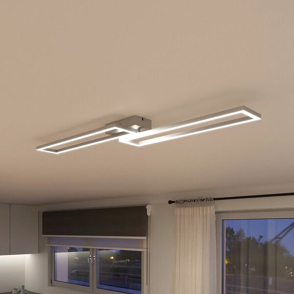 Tint Müller Licht LED plafonieră Ciso, RGB, CCT, argintiu, reglabil, Metalic, Camera de zi / sufragerie, Metal, Modern